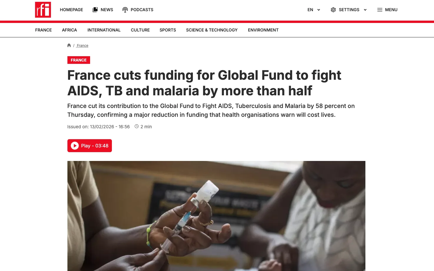 RFI article
